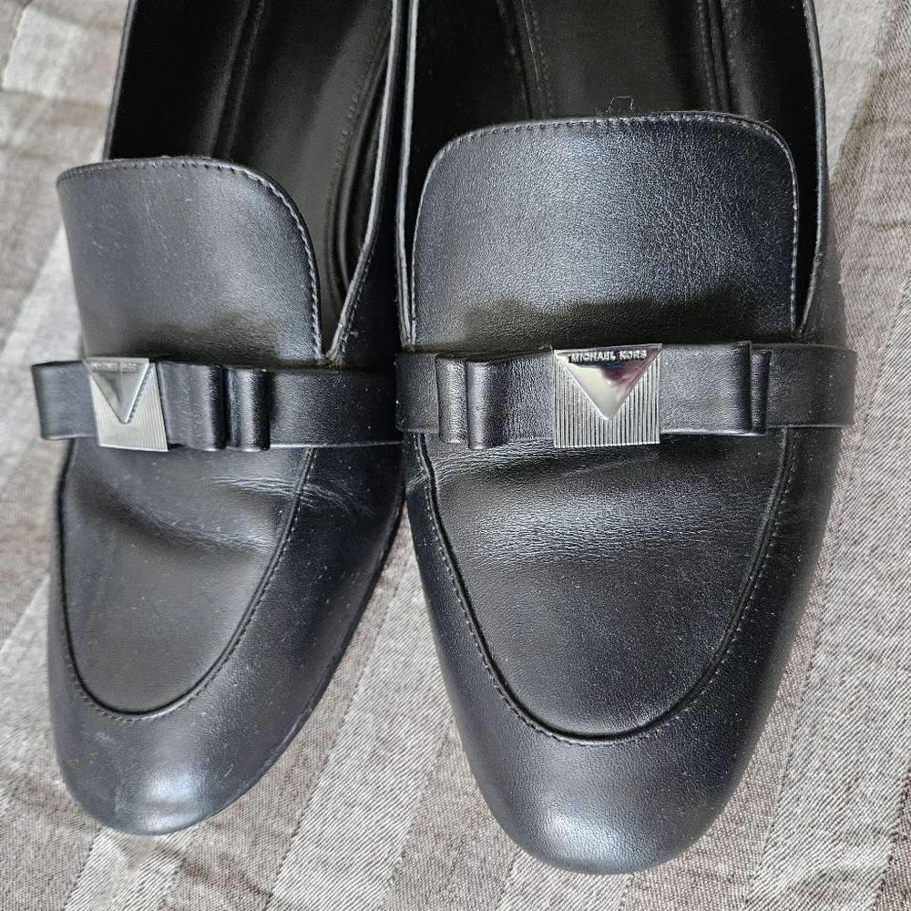 Michael Knors Black Leather Loafers
